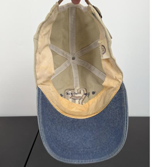 Vintage San Diego SD Dad Hat 100% Cotton Blue Brim Adjustable Leather Strap - Picture 6 of 8